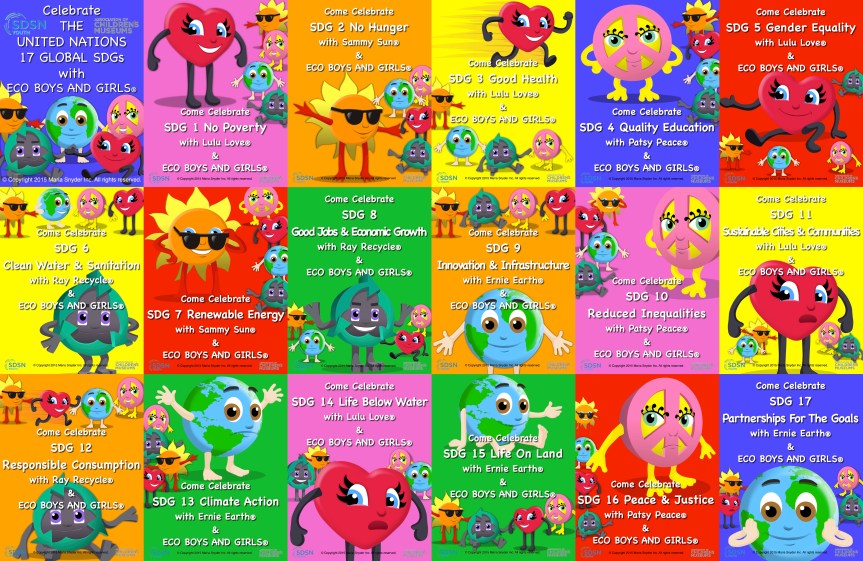 ECO BOYS AND GIRLS  United Nations SDGs ALL Together Poster